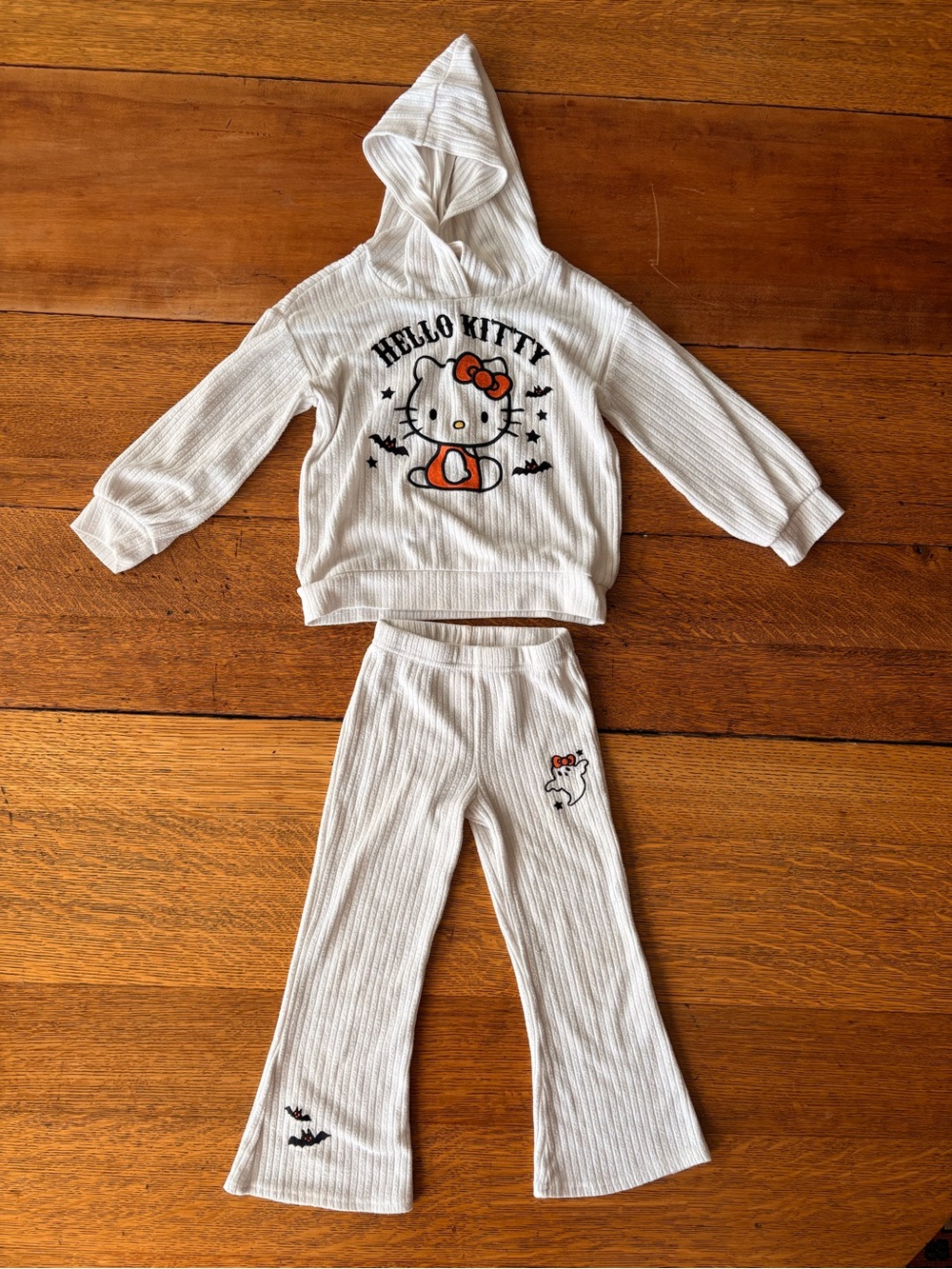 Hello Kitty White and Orange Kids Hoodie & Pants Set